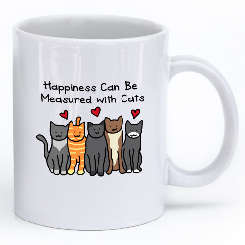 happiness cat mug
