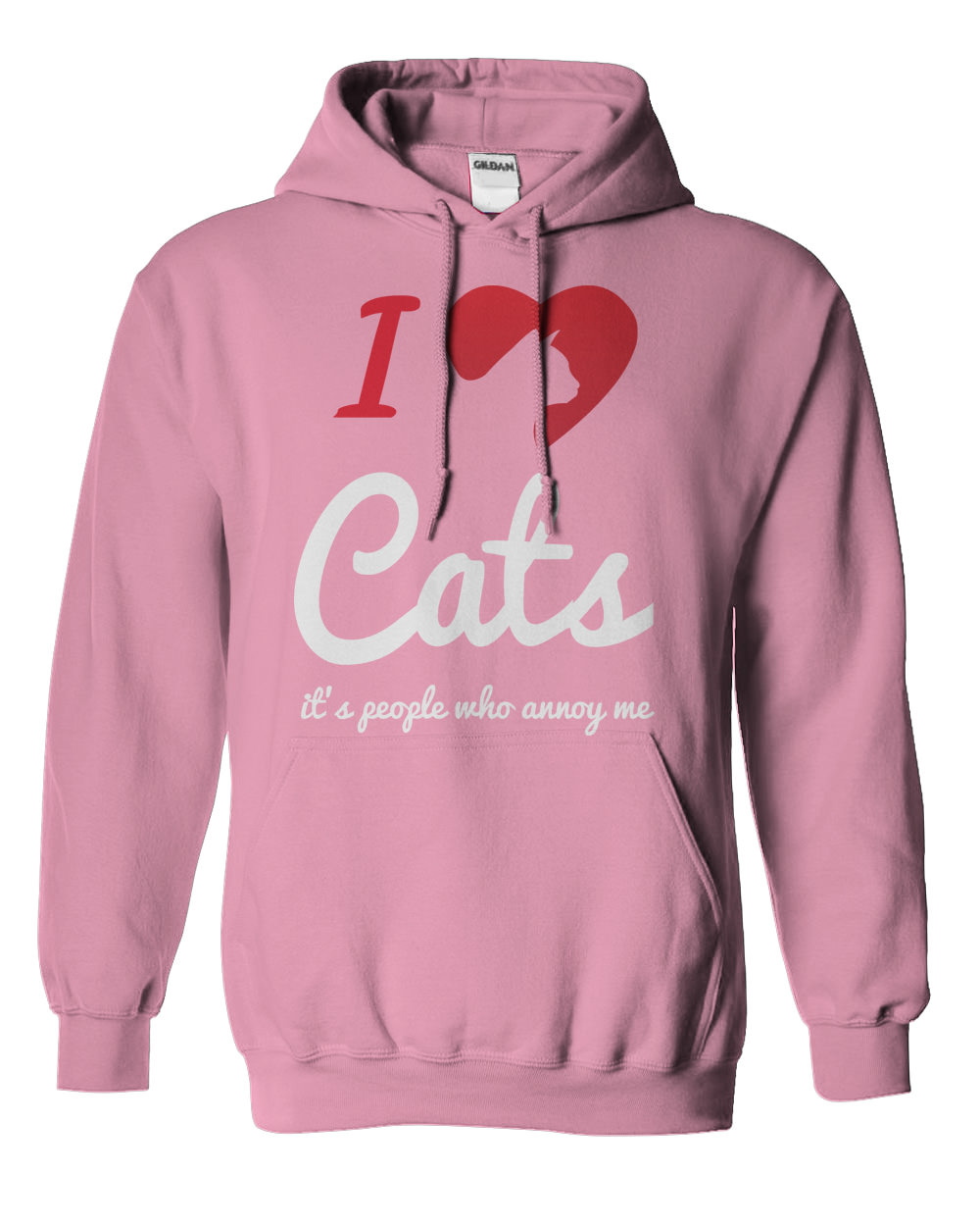 ILoveCats_hoodie_lightpink - iHeartCats.com