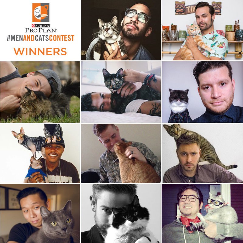 Purina Pro Plan(R) Announces Winners Of Men And Cats Photo Contest (PRNewsFoto/Purina Pro Plan)