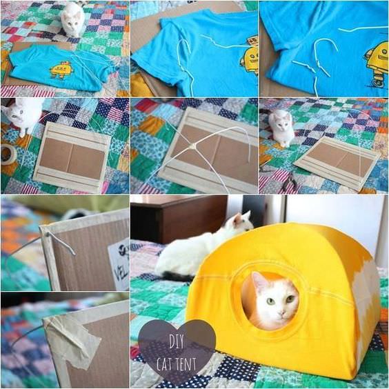 How To Make DIY Cat Activity Tent/Gym for Your Cat! Fun Craft Idea To Help  Your Cat Be More Active! 