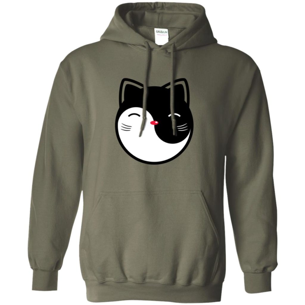 Yin Yang Cat Pullover Hoodie - iHeartCats.com