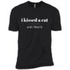 I Kissed A Cat Premium Tee Maroon - Image 3