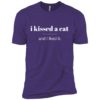 I Kissed A Cat Premium Tee Maroon - Image 2