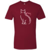 Cat Heart Tail Premium Tee Maroon