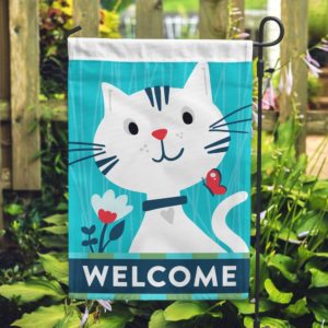 FREE! Welcome Kitty Garden Flag