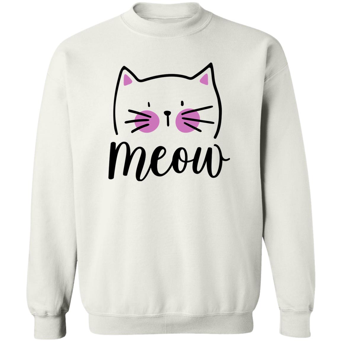 Kitty Meow Meow Sweatshirt White - iHeartCats.com