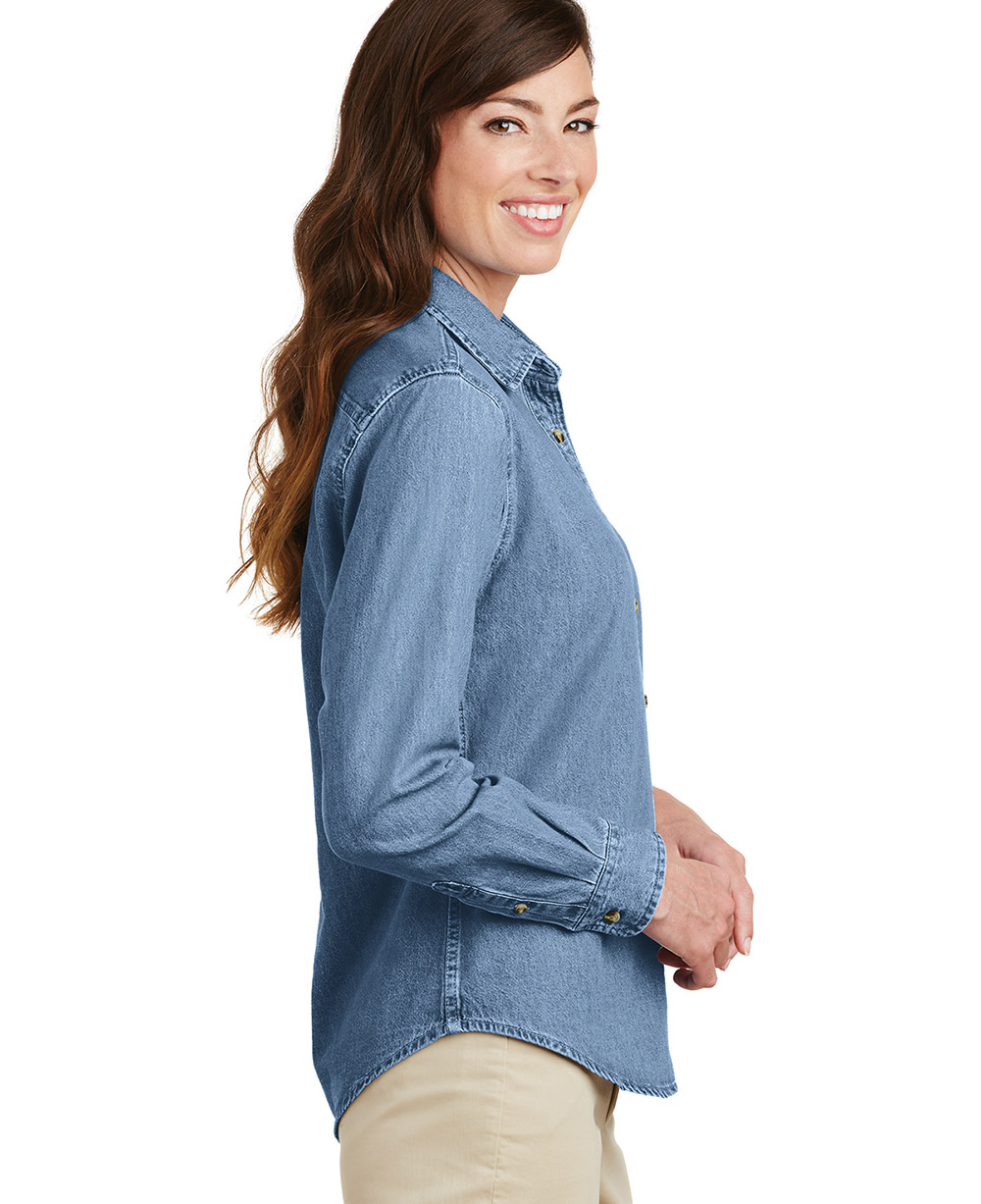 light blue denim shirt for ladies