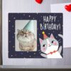 Birthday Kitty Picture Frame Magnet- Super Deal