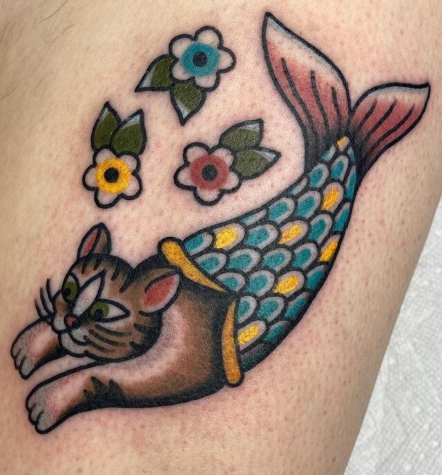 MagnumTattooSupplies on Twitter Adorable Mermaid kitty floof tattoo by  Doris Lam    mermaidcat purrmaid cattattoos cutetattoos  kawaiitattoos Instagram dorisutattoo  httpstcoaOu1wYj4dD   Twitter