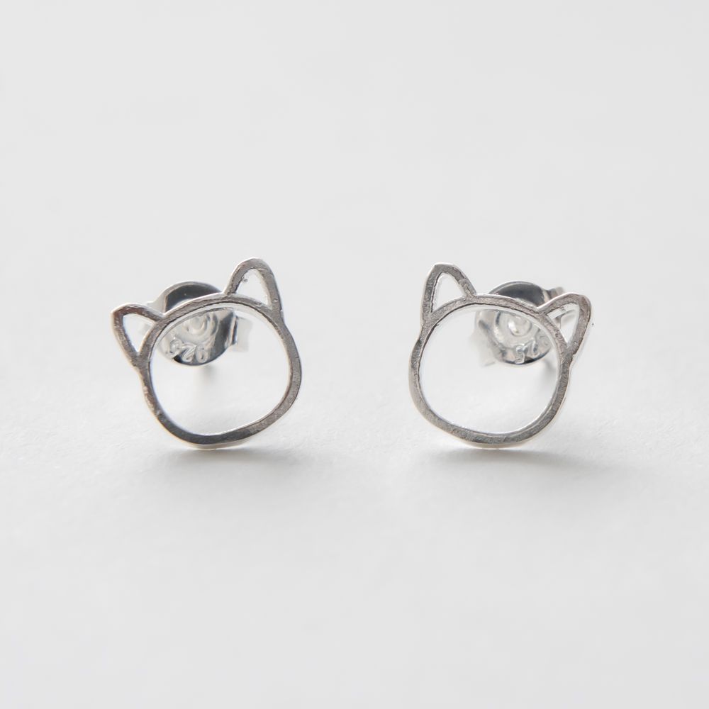 Pretty Kitty Silver Earrings ❤️ Limited Time Valentine's Day Offer Save 60%