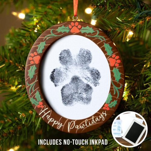 Happy Pawlidays Frame Ornament and Paw Ink Pad -LIMITED TIME OFFER 75% OFF!