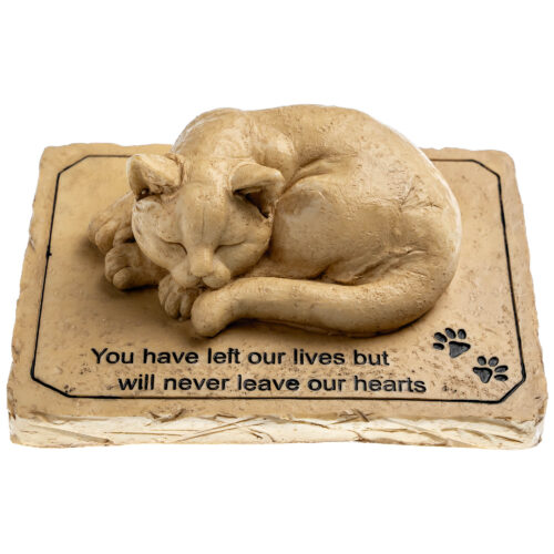 You Left Our Lives But Never Leave Our Hearts- Cat Memorial Garden Stone