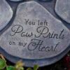 You Left Paw Prints On My Heart Garden Stone - Image 2