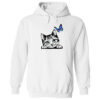 The Kitty & The Butterfly Pullover Hoodie White