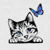 The Kitty & The Butterfly Pullover Hoodie White - Image 2