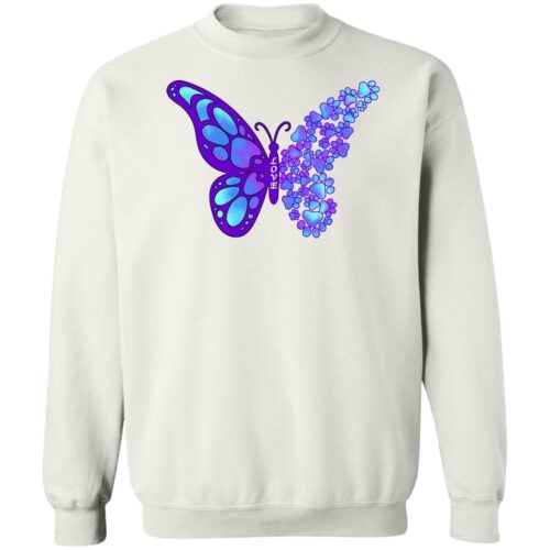 Love Butterfly Sweatshirt White
