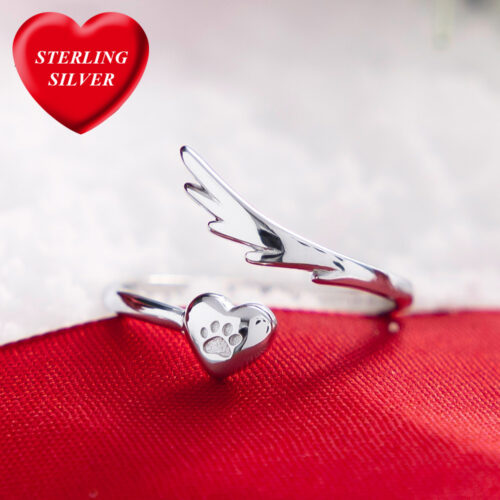 A Miracle Of Love Angel Wings Sterling Silver Ring (Feed 30 Shelter Cats)