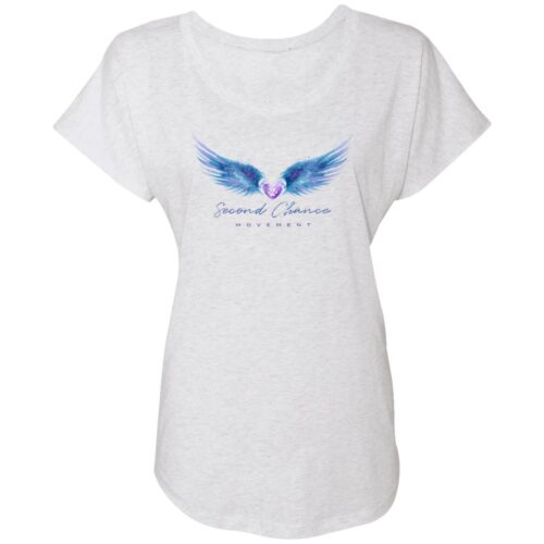 Second Chance Movement™ Wings Of Love Slouchy Tee Heather White