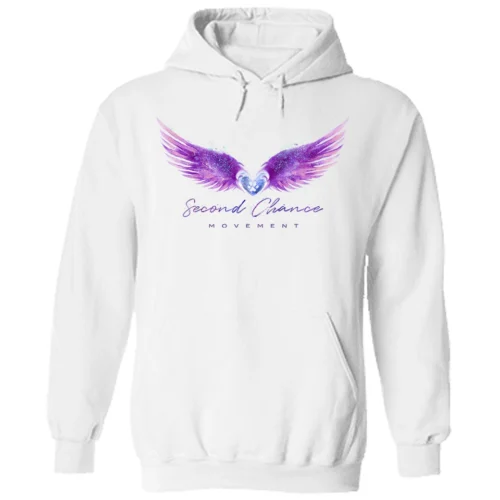 Second Chance Movement™ Wings Of Love Lavender Hoodie White