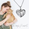 Always In My Heart With Openable Heart Memorial Cat Necklace - Image 3