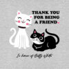 'Thank You For Being A Friend’ Hoodie Grey- Donates 20 Meals To Shelter Cats In Honor Of Betty - Image 2