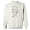 'Thank You For Being A Friend’ 2 Sweatshirt White - Donates 20 Meals To Shelter Cats In Honor Of Betty