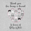 'Thank You For Being A Friend’ 2 Hoodie Grey- Donates 20 Meals To Shelter Cats In Honor Of Betty - Image 2