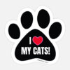 FREE I Heart My Cats - Paw Car Magnet