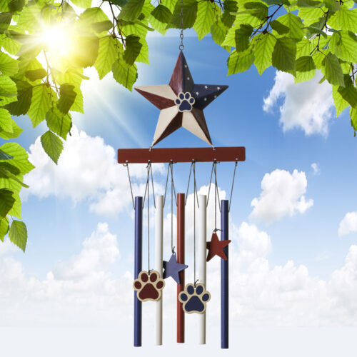 Paws & Stripes  🇺🇲  All American Wind Chime- Deal 29% OFF 🇺🇲   $17.76