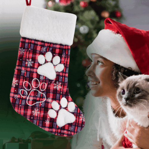 Fuzzy Paws Lighted Winter Wonderland – Christmas Stocking –  Super Deal $4.99 (Limit 3 Per Customer)