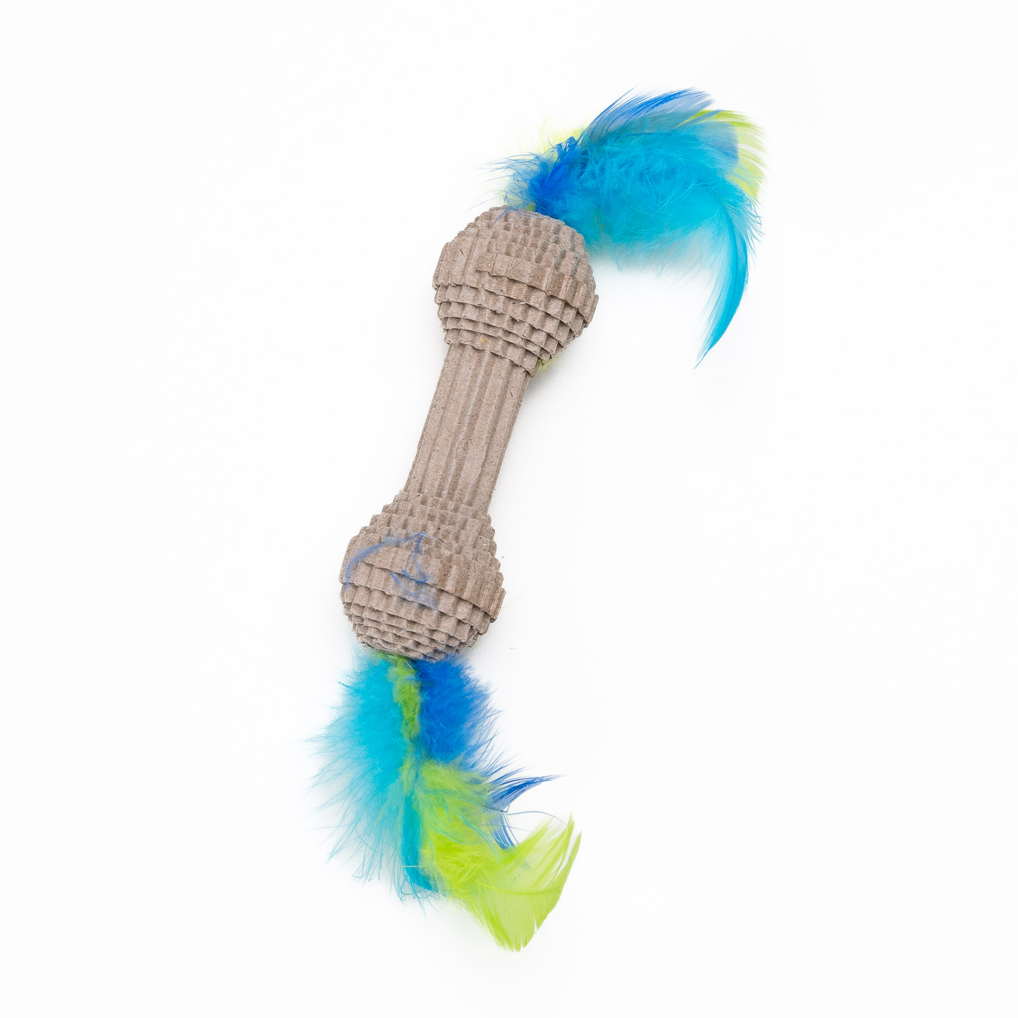 Dumbbell Fancy Feathers Scratch & Play Cat Toy- Deal 40% OFF
