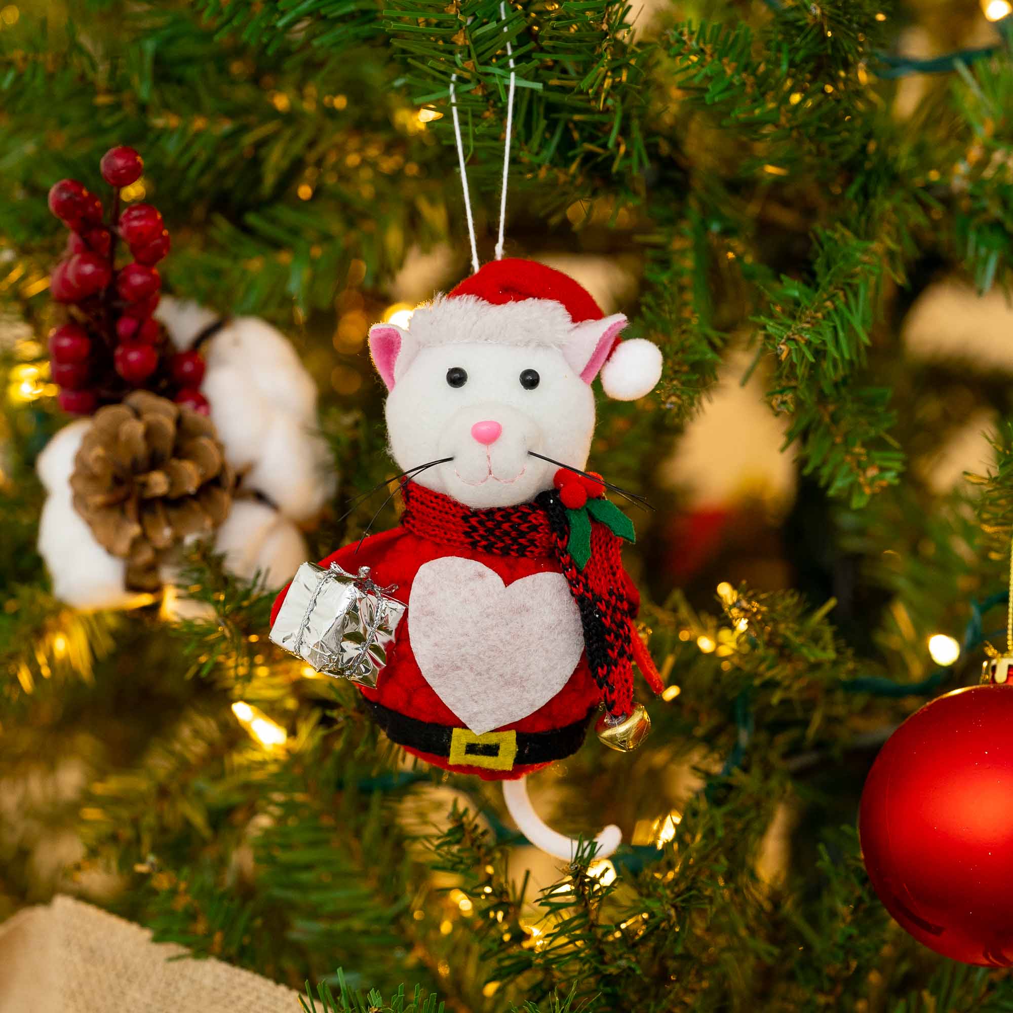 Jolly The Rescue Kitty Christmas Cat Ornament (4" Tall)  Save 70% Off