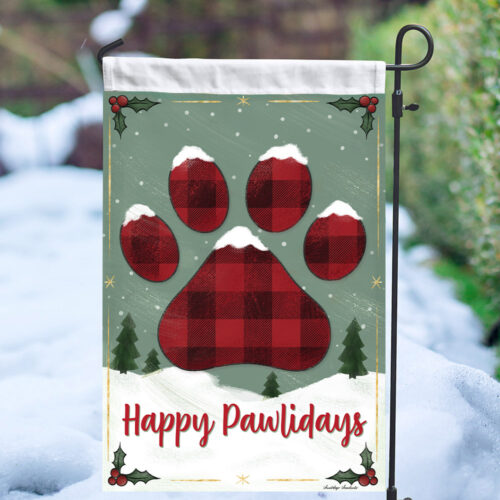Happy Pawlidays Christmas Cat Paw Garden Flag – Deal $1.01 (Limit 1 Per Customer)
