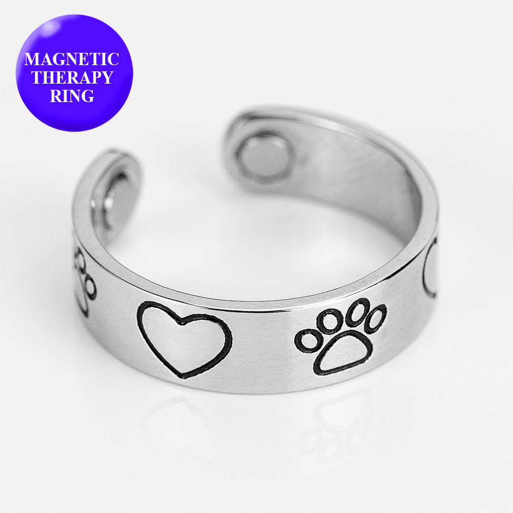 Limited Time Offer 20% OFF- Filled With Love Memorial Magnetic Therapy Ring – Feeds 5 Shelter Cats in Honor of Your Beloved Kitty