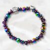 "Rainbow Bridge Wing Always Loved" - Treasured Memories Rainbow Bridge Cat Memorial - Magnetic Therapy Bracelet - Image 3
