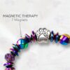 "Rainbow Bridge Wing Always Loved" - Treasured Memories Rainbow Bridge Cat Memorial - Magnetic Therapy Bracelet - Image 4