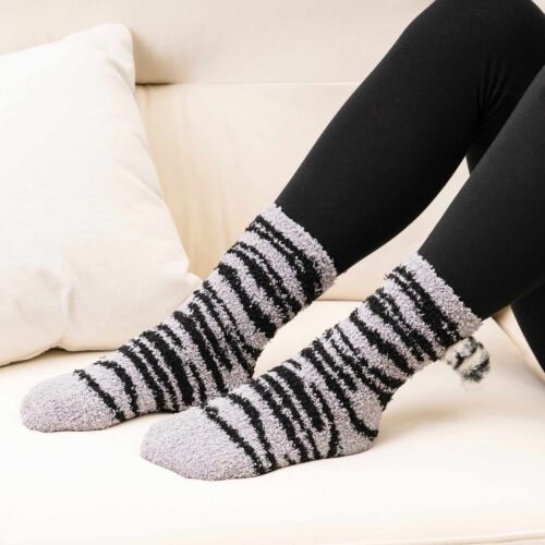 Warm n’ Fuzzy Kitty Tail Socks- Black Stripes … look for the cute kitty tail ! ❤️ Limited Time Offer Save 50%