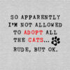 Adopt All The Cats Standard Tee Grey - Image 2