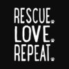Rescue. Love. Repeat. Standard Tee Black - Image 2