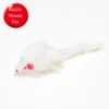 FREE Gift For Your Kitty !  Furry Mouse Rattle Toy- White & Grey - Image 3