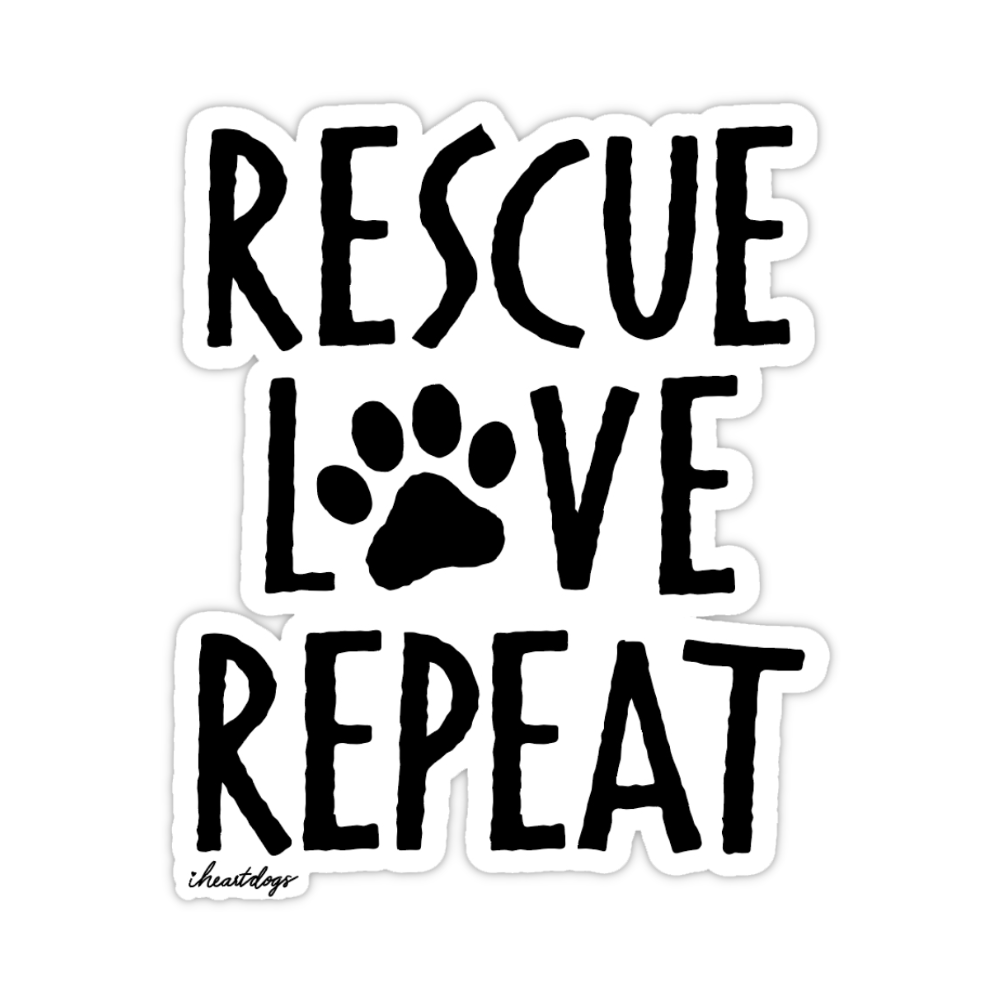 Rescue Love Repeat - Cat Car Magnet