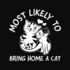 Most Likely To Bring Home A Cat Sweatshirt Black - Image 2