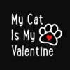 My Cat Is My Valentine Standard Tee Black - Image 2