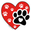 FREE Paws Prints In My Heart - Car Magnet ❤️ Great for Kitchen Fridge, Home Decor