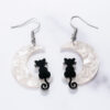 Purrfect Start - I Love You To The Moon and Back - Cat Dangle Earrings - Saving The Tiniest Of Loves - Image 3
