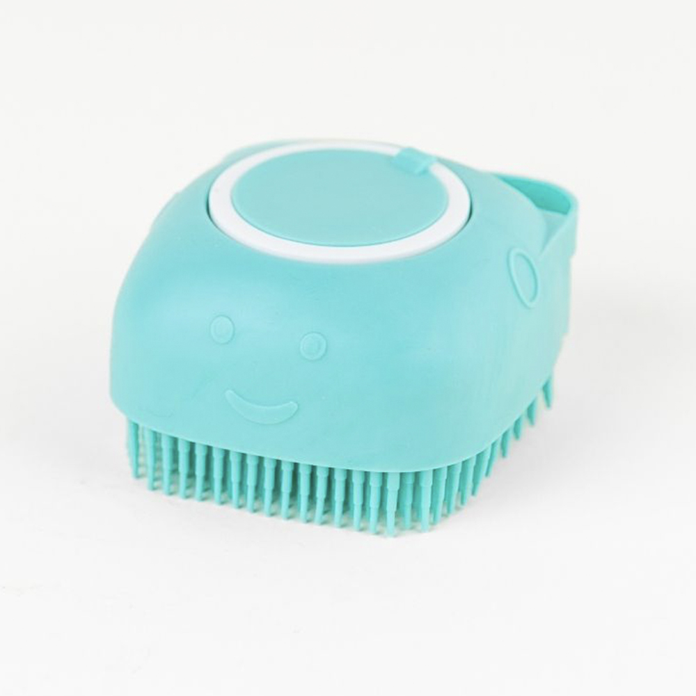 Cat Grooming Bath Brush Scrubber- Soft Silicone Shampoo Massage Dispenser  For Cats (Aqua)- SuperDeal ! (Limited 1 per customer) 