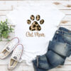 Awesome Cat Mom Leopard Paw Standard Tee White