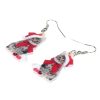 Christmas Cat Earrings | Santa Hat Kitten Dangle Earrings | Holiday Stocking Stuffer Cat Lover Jewelry Gift - Image 3