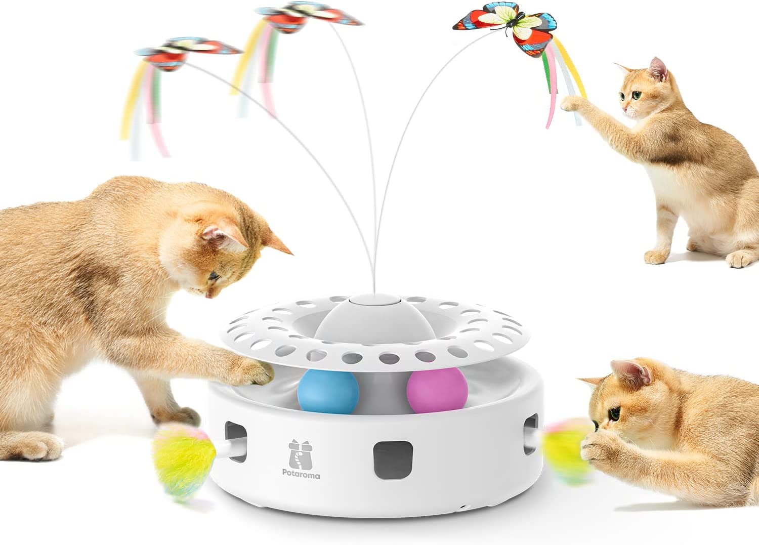 Two Speed Modes For Cat Toys, Three In One Automatic Interactive