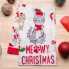 FREE- iHeartCats- Meowy Christmas Holiday Towel – 100% Cotton Flour Sack Kitchen Dish Towel 27″ x 18″ - Image 2